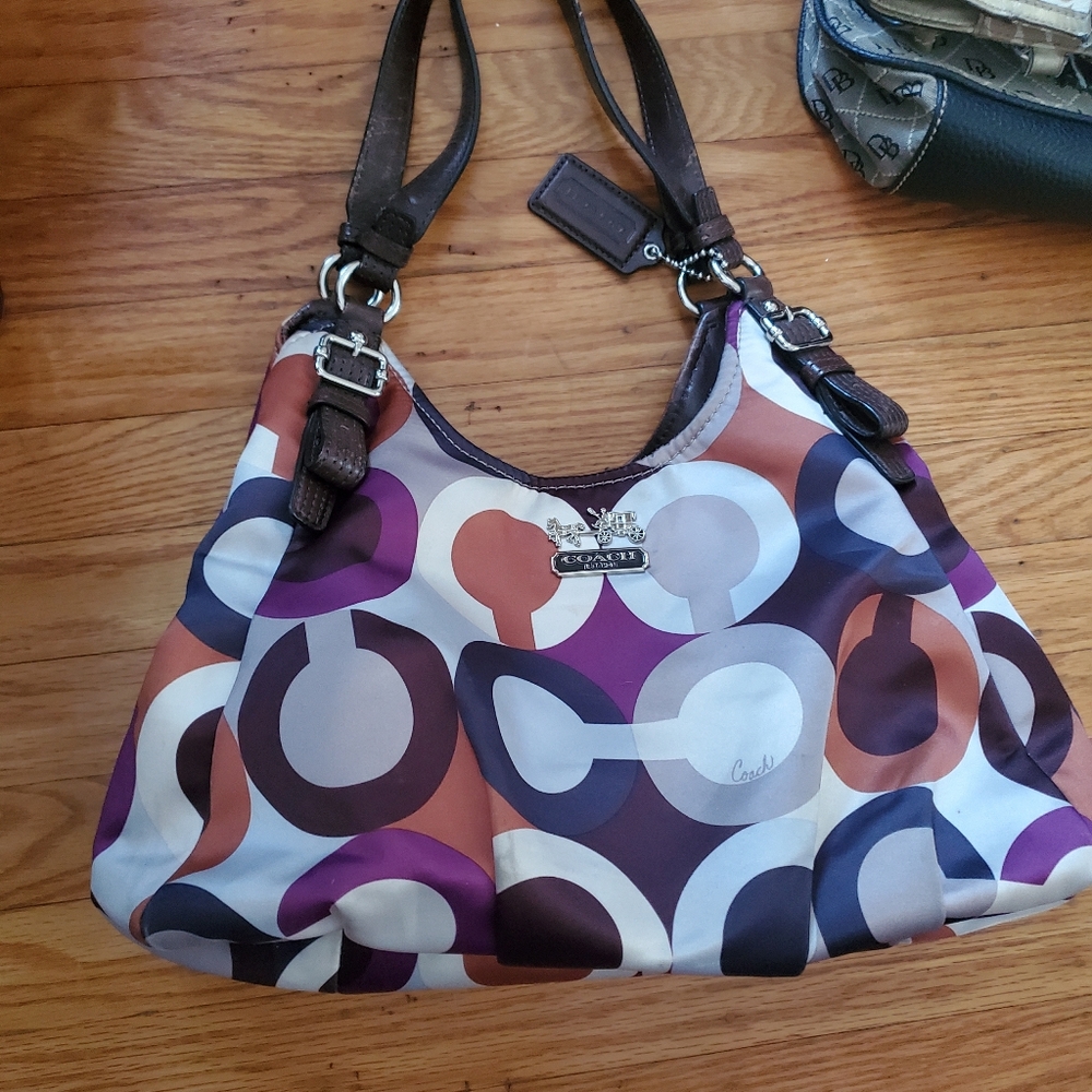 Coach SATIN  Multicolor Signature Hobo Bag - Picture 9 of 16